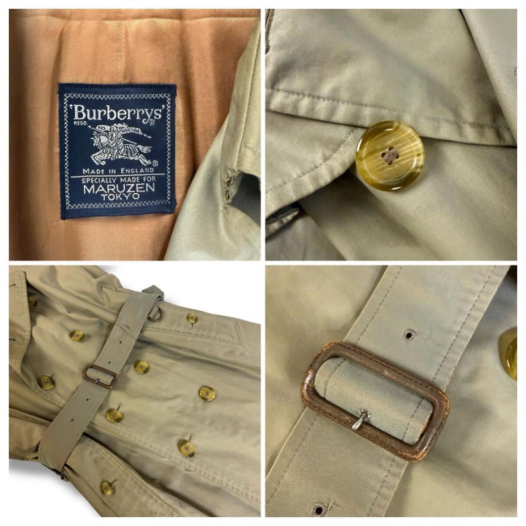 【美品】BURBERRY コットン トレンチコート ライナー付 L英国製