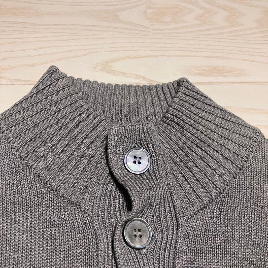 ZANONE CHIOTO リネンコットン　スタンドカラー　カーディガン　グレー