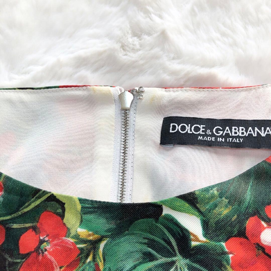 ドルチェアンドガッバーナ*花柄ロングドレス　フリンジ　フラワー　ワンピース　40