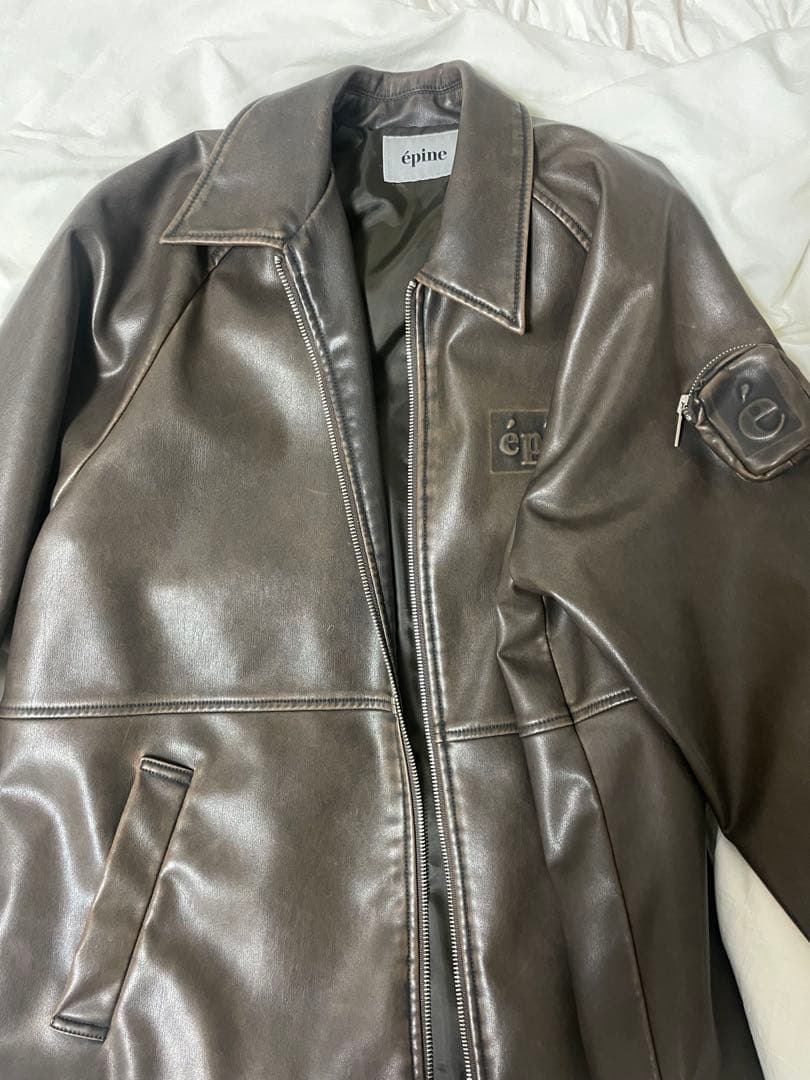 épineブラウン レザージャケット