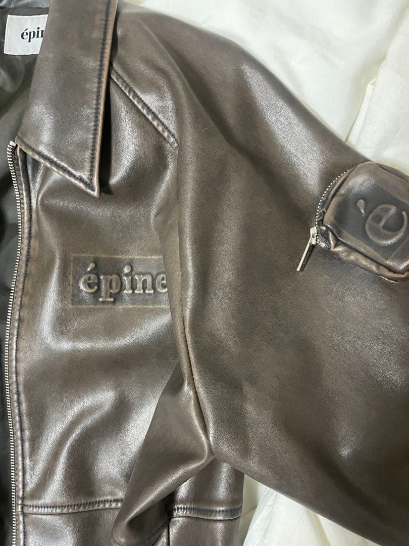épineブラウン レザージャケット