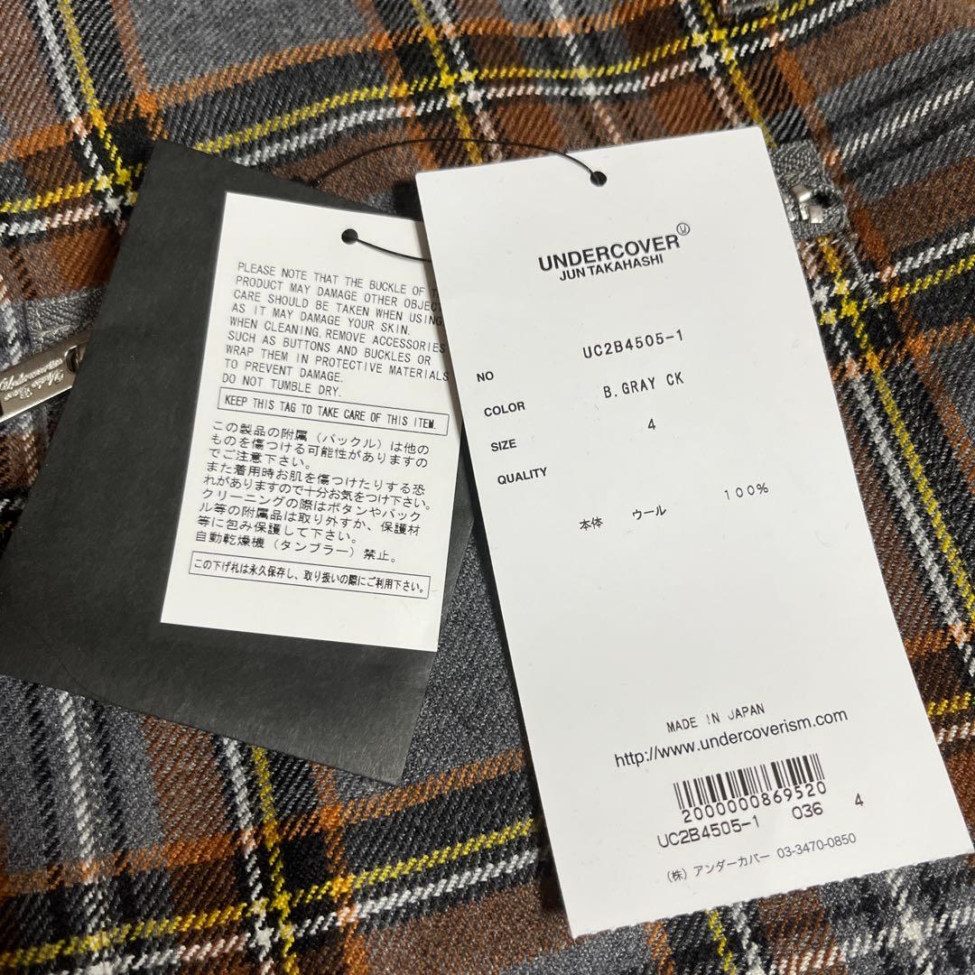 アンダーカバーUNDERCOVERチェック柄ボンテージパンツ