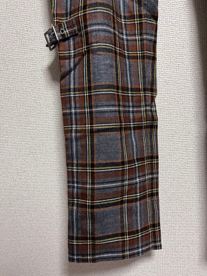 アンダーカバーUNDERCOVERチェック柄ボンテージパンツ