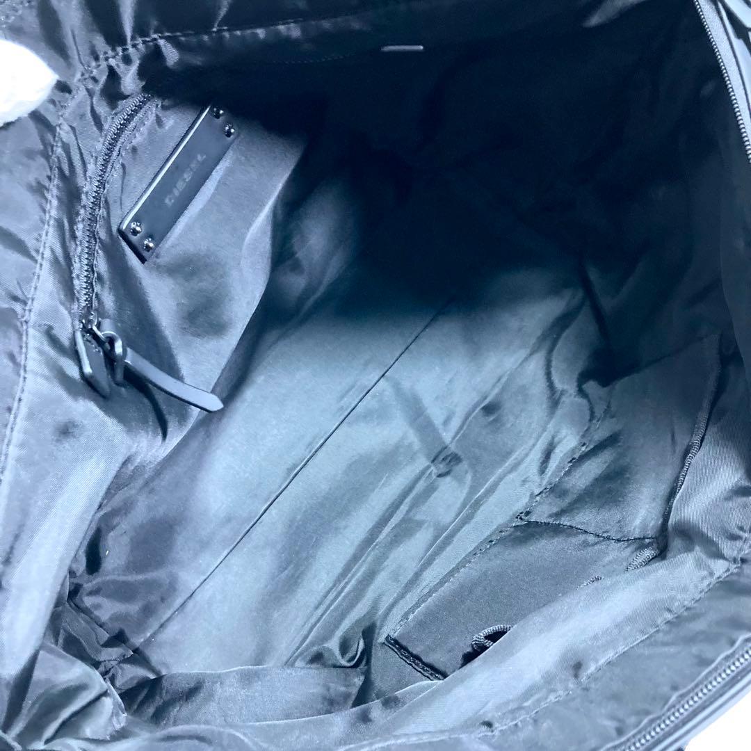 ディーゼル ロゴ トートバッグ ブラック 大容量 多機能 A4可 肩がけ 通勤