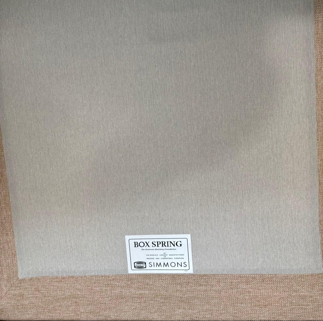 シモンズ　ボックススプリング　シングルサイズ　ベージュ　お掃除ロボット対応