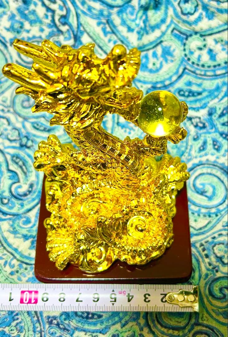 金運爆上げ！運気上昇！昇龍！鍍金製　魂入り　水晶　昇り龍！祈祷済み