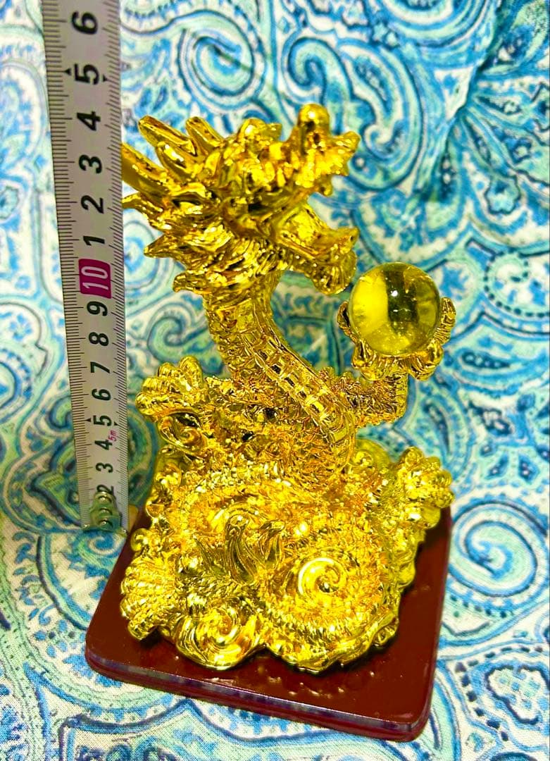 金運爆上げ！運気上昇！昇龍！鍍金製　魂入り　水晶　昇り龍！祈祷済み