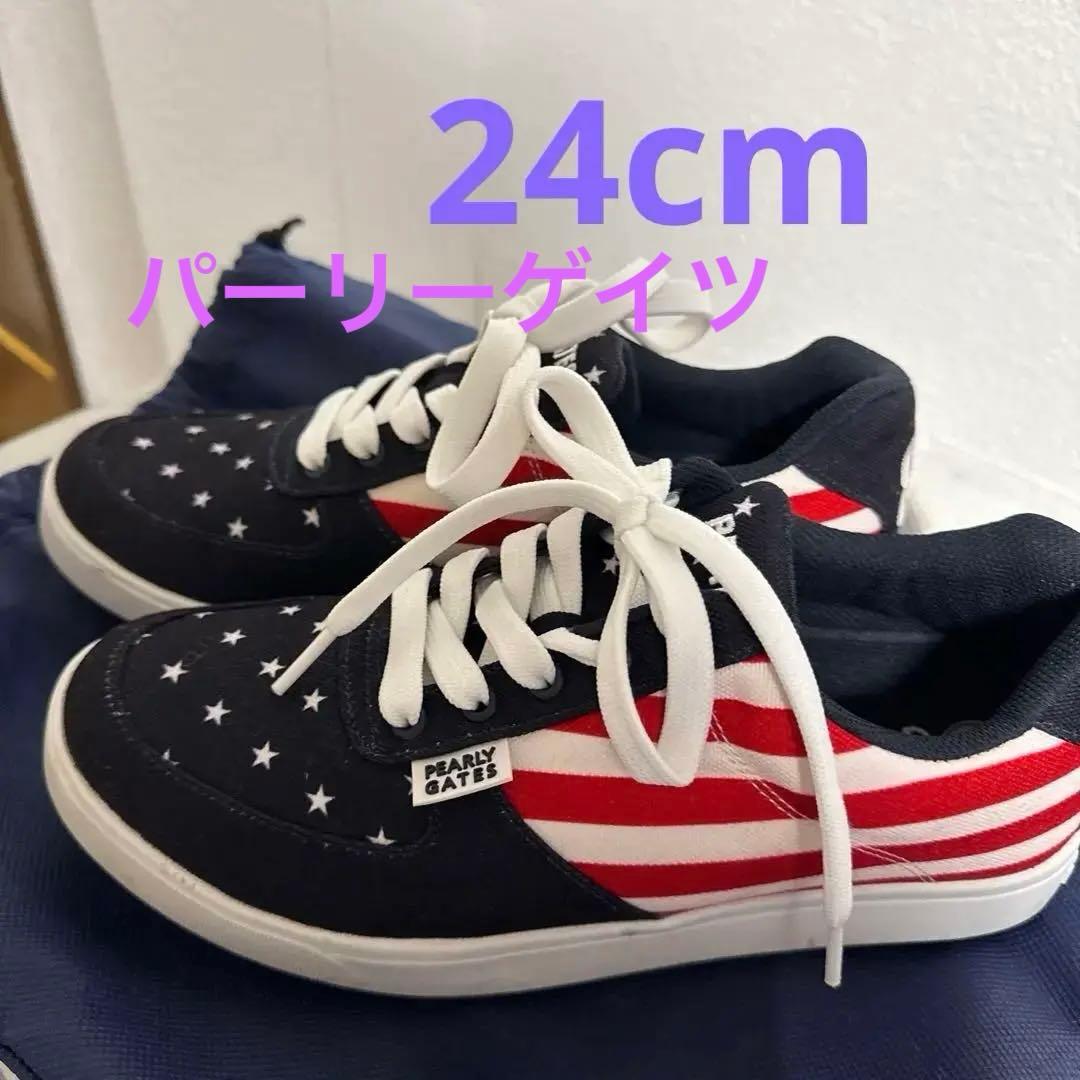 PEARLY GATES 星条旗デザイン ゴルフシューズ