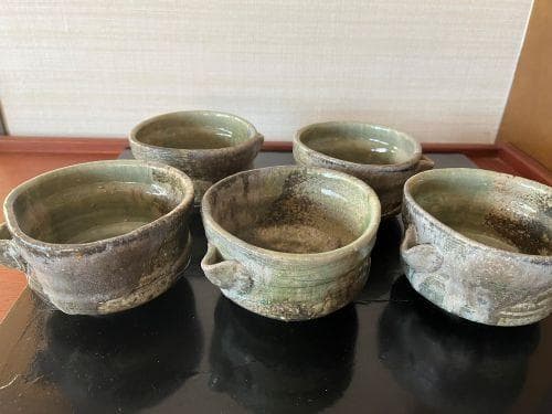 新歓嗣 　伊賀焼向付5客