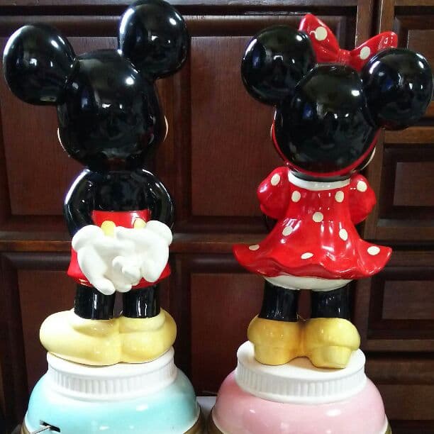 ミッキーミニーオルゴールペアー