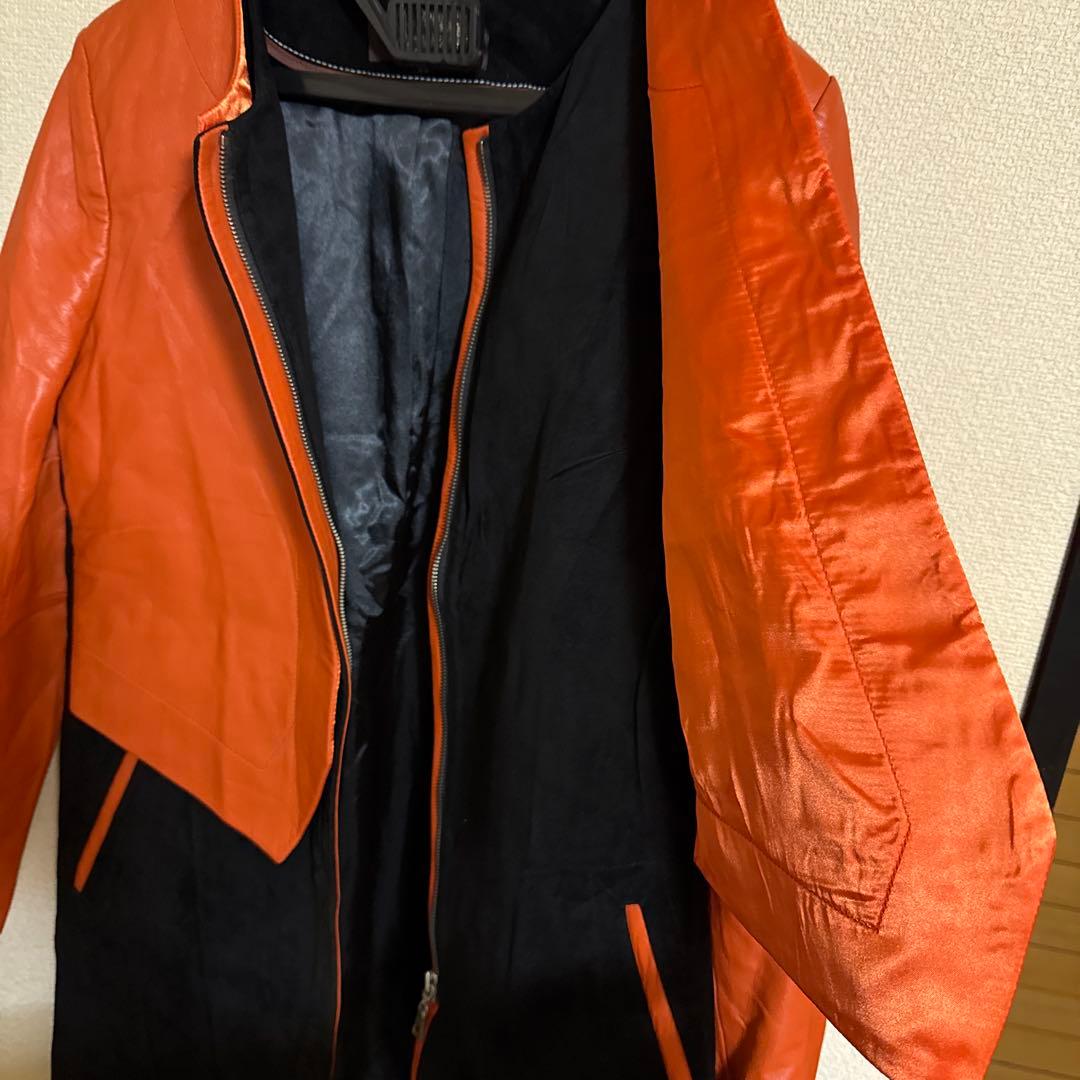NASCONDINO イタリア製 鹿革 レザージャケット オレンジ サイズXL