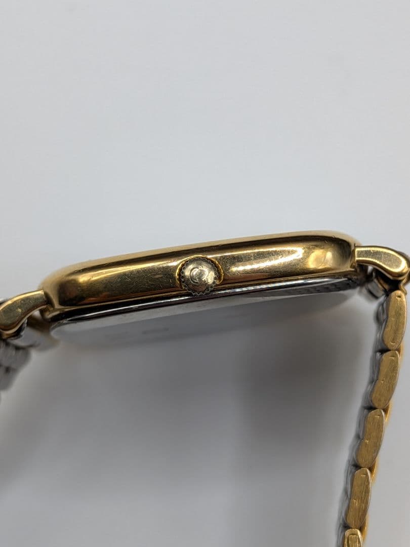 【稼働品】オメガ・デビル・スクエアゴールドクォーツ・レディース・デヴィル・②