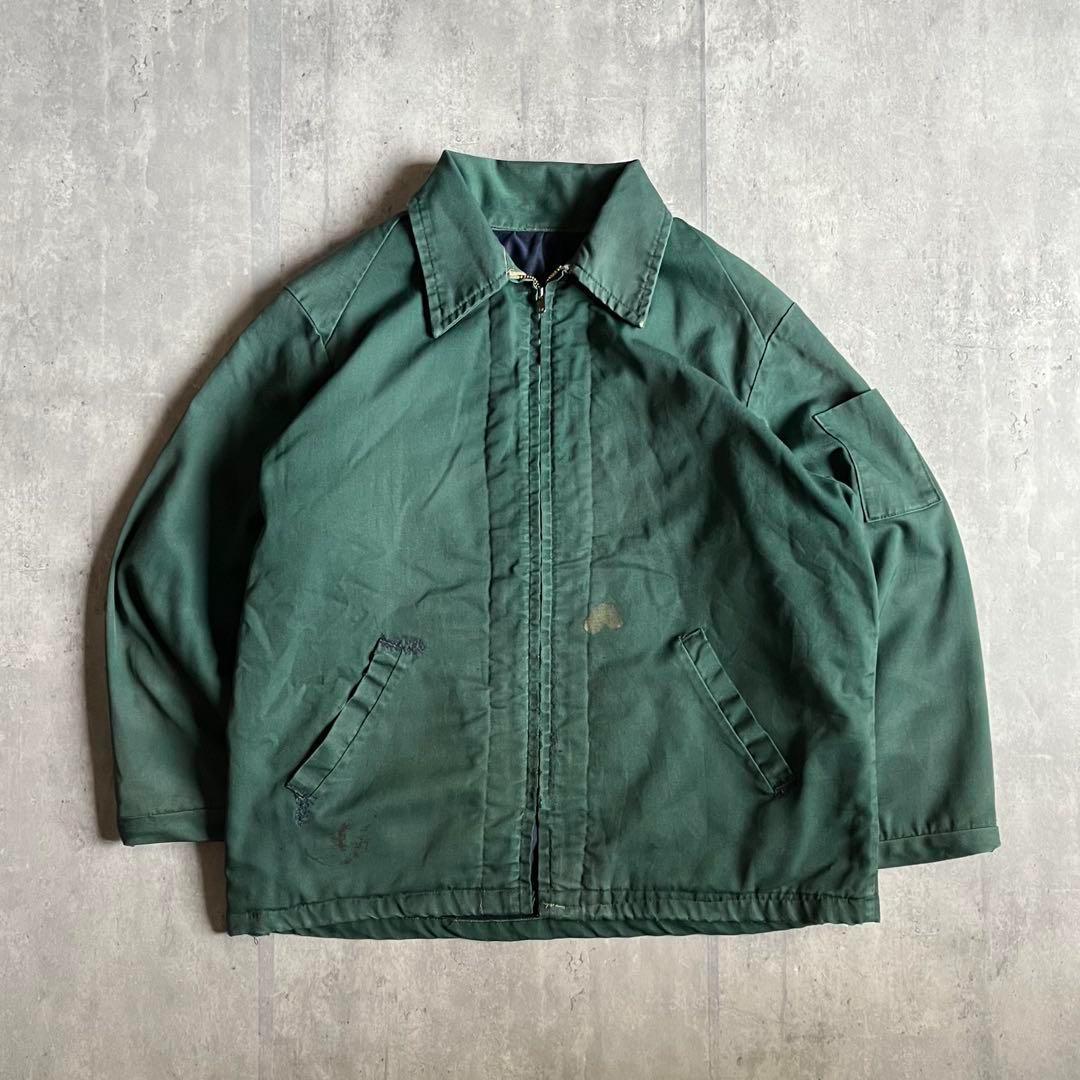 【50-60s vintage】コットンギャバ　ワークジャケット　フェード　短丈