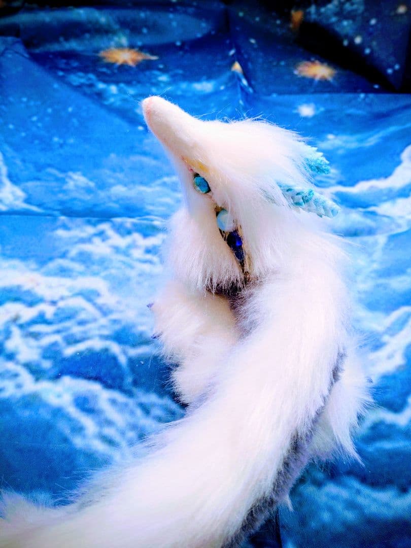 ふわふわな龍DragonドラゴンArtDollハンドメイドぬいぐるみアートドール