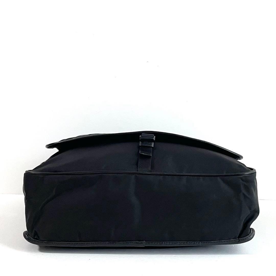【美品】PRADA プラダ ショルダーバッグ ナイロン×サフィアーノレザー