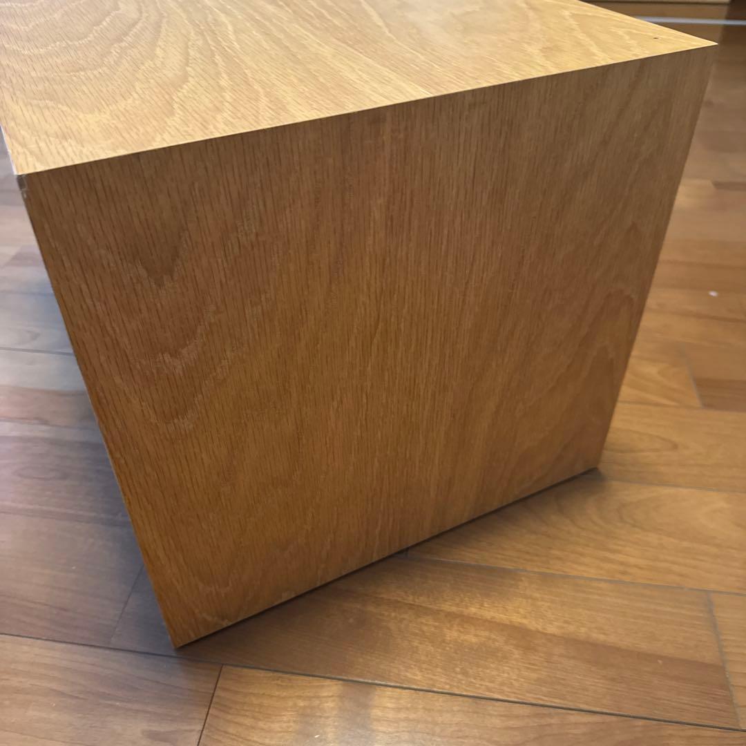 asami無印良品 木製収納ケース 2段 ワイド オーク材ユニットシェルフ