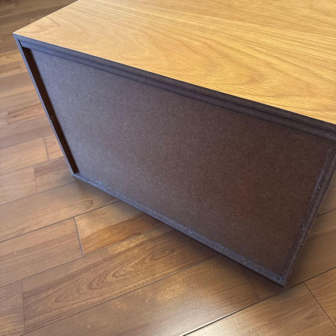 asami無印良品 木製収納ケース 2段 ワイド オーク材ユニットシェルフ