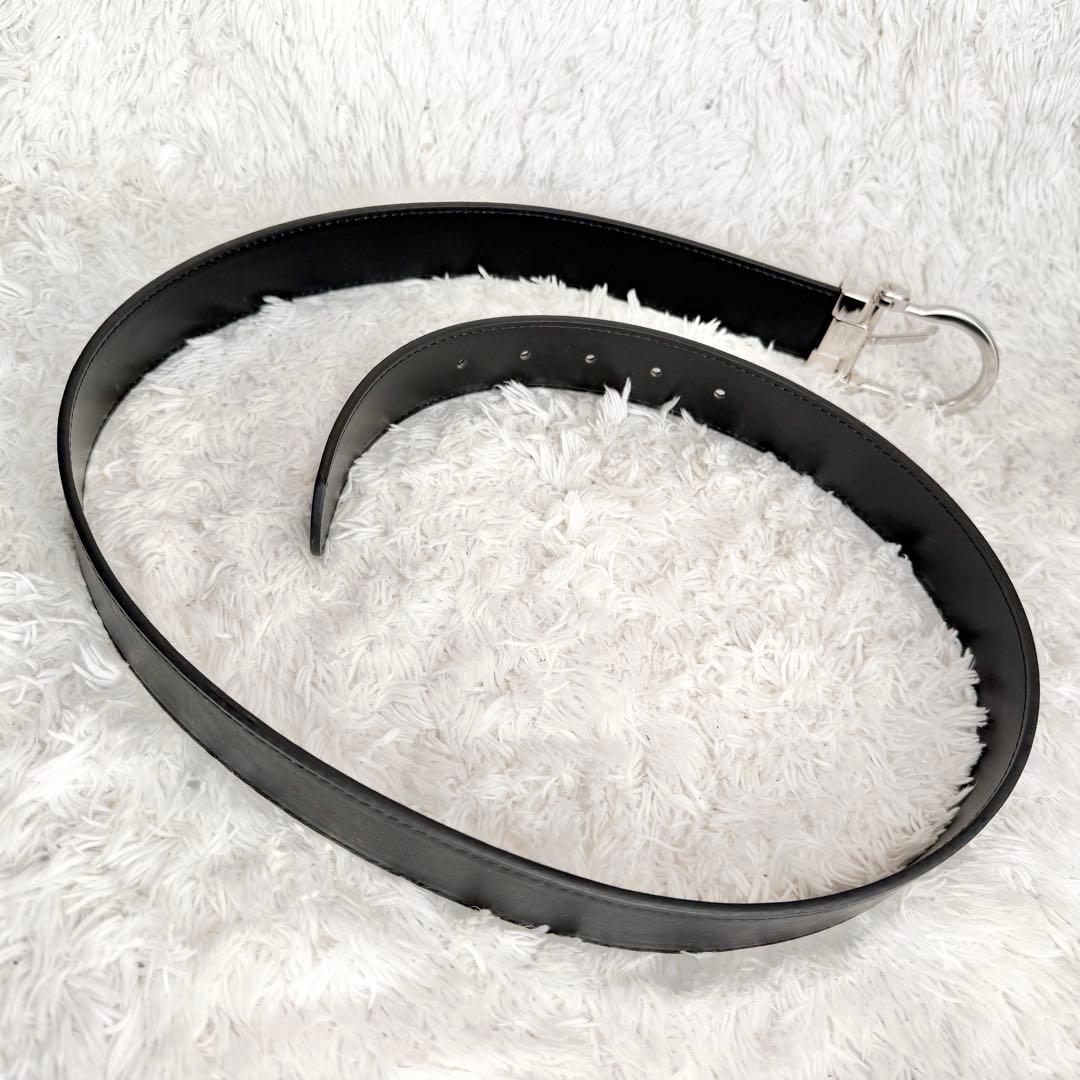 【極美品&レア】フェラガモ デカロゴ ベルト ガンチーニ ビジネス ブラック