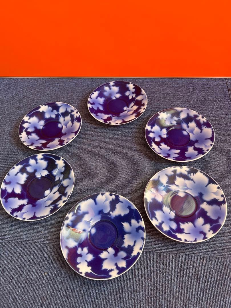 975 深川製磁　茶托　6客　未使用