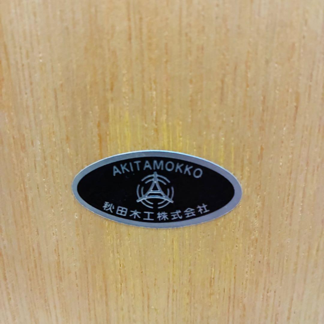 【極美品】秋田木工 白木 ウォールミラー　壁掛け鏡