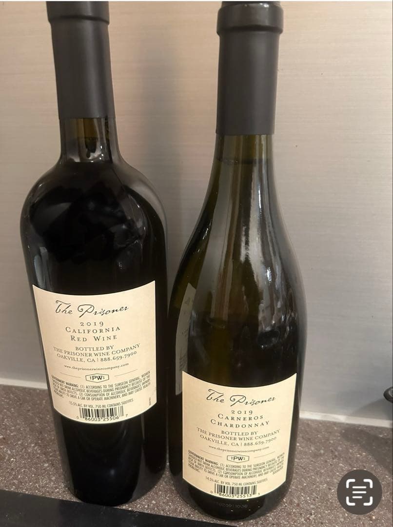 The Prisoner プリズナーカルフォルニアワイン赤、白の2本セット