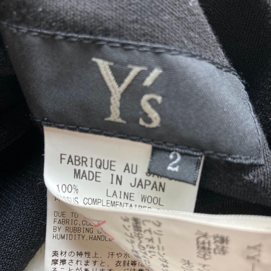 Y's ワイズ　ハイネック　ドット柄ロングワンピース　ブラック　Mサイズ　ウール