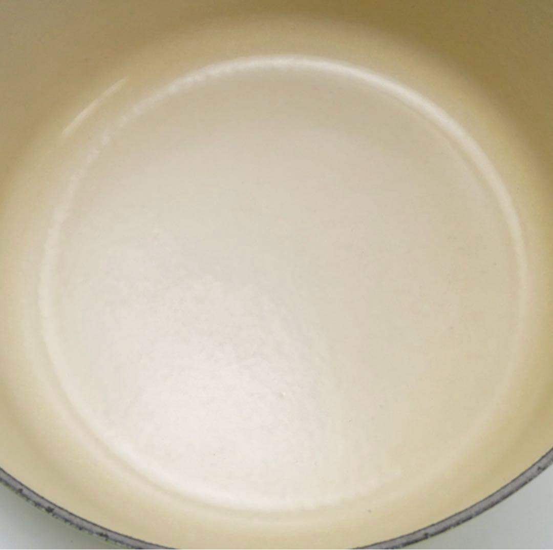 【美品】LE CREUSET　ココット ロンド フルーツグリーン　22cm
