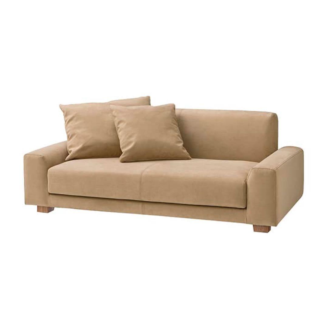 美品　unico MATT ベージュ 2.5人掛けソファ