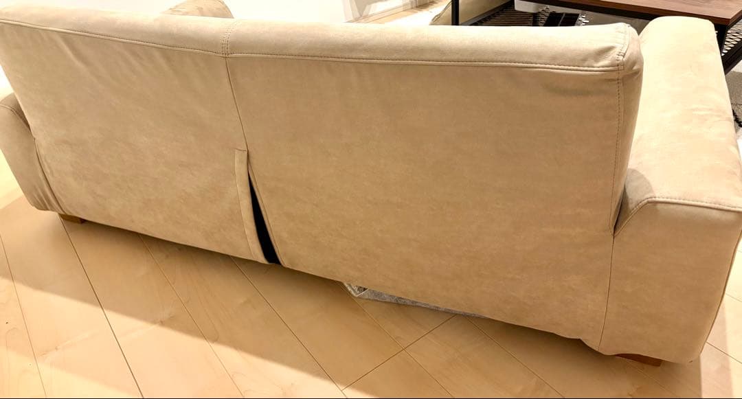 美品　unico MATT ベージュ 2.5人掛けソファ