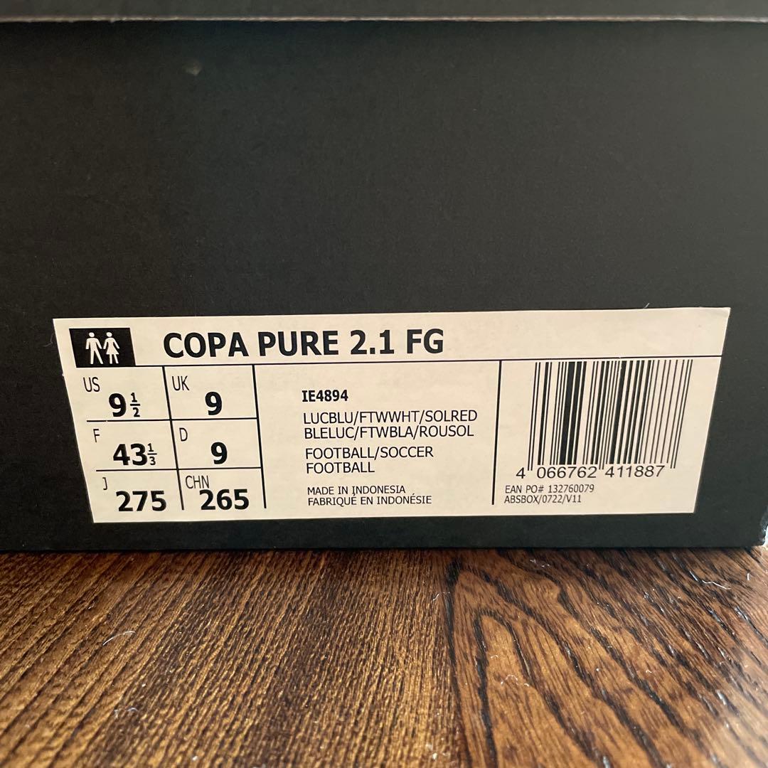 adidas サッカーシューズ COPA PURE 2.1 FG 27.5cm