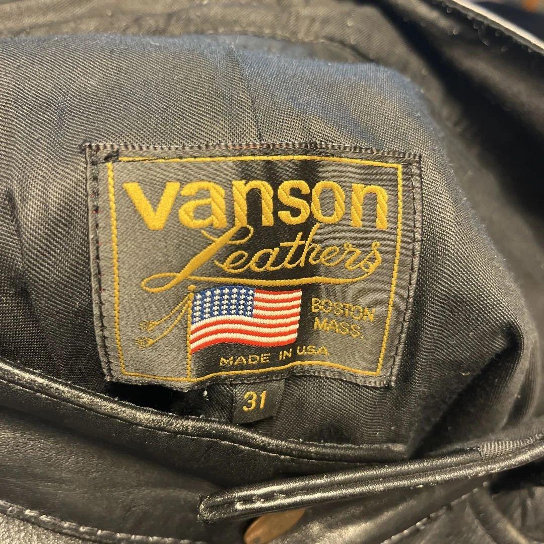 VANSON 革パンツ31レザーパンツライダース
