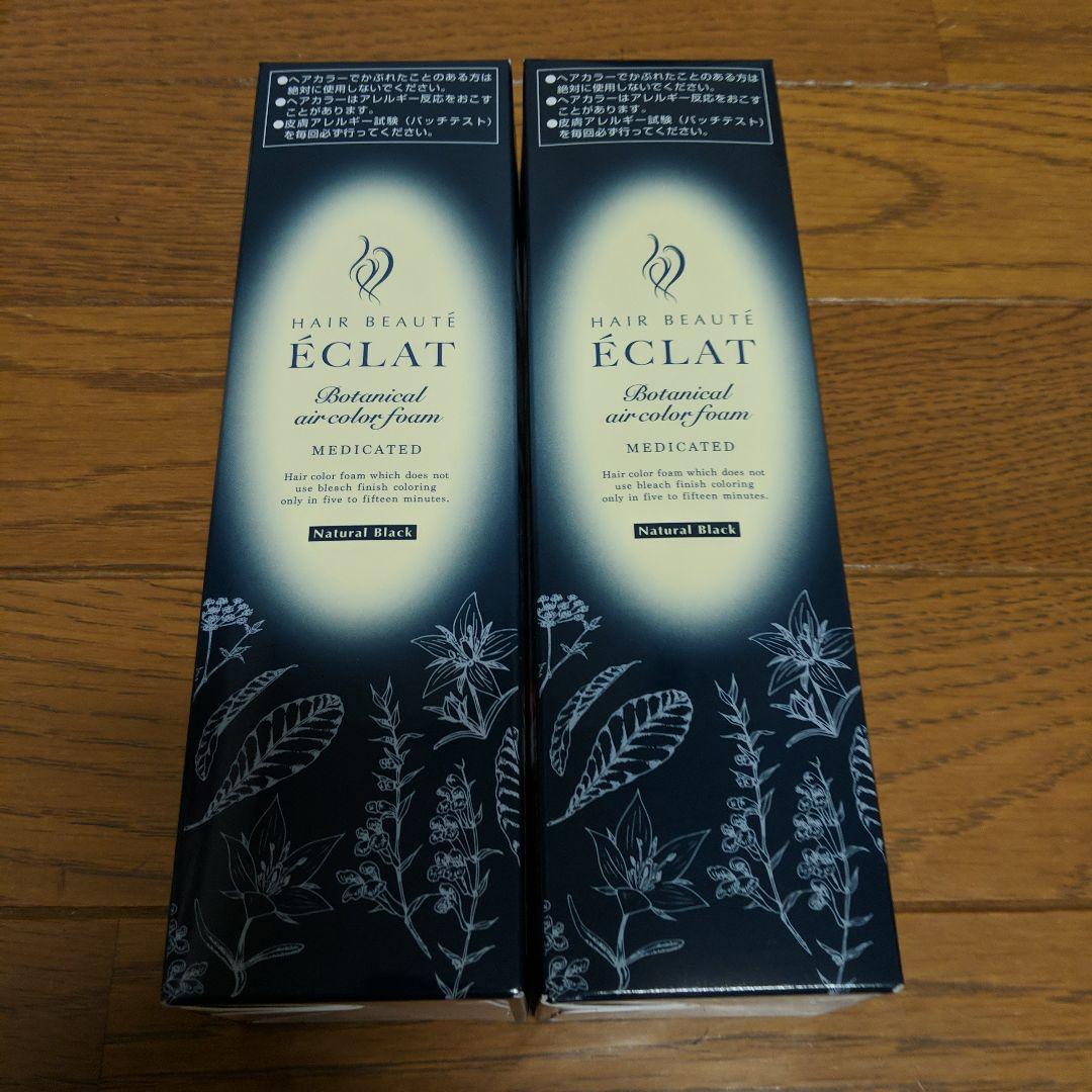 ヘアボーテ エクラ ボタニカルエアカラーフォーム ナチュラルブラック 2本セット