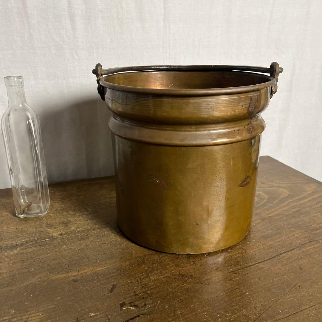 古家具アンティーク品◾️肉厚 銅製 バケツ 鉢カバー 雑貨 小物