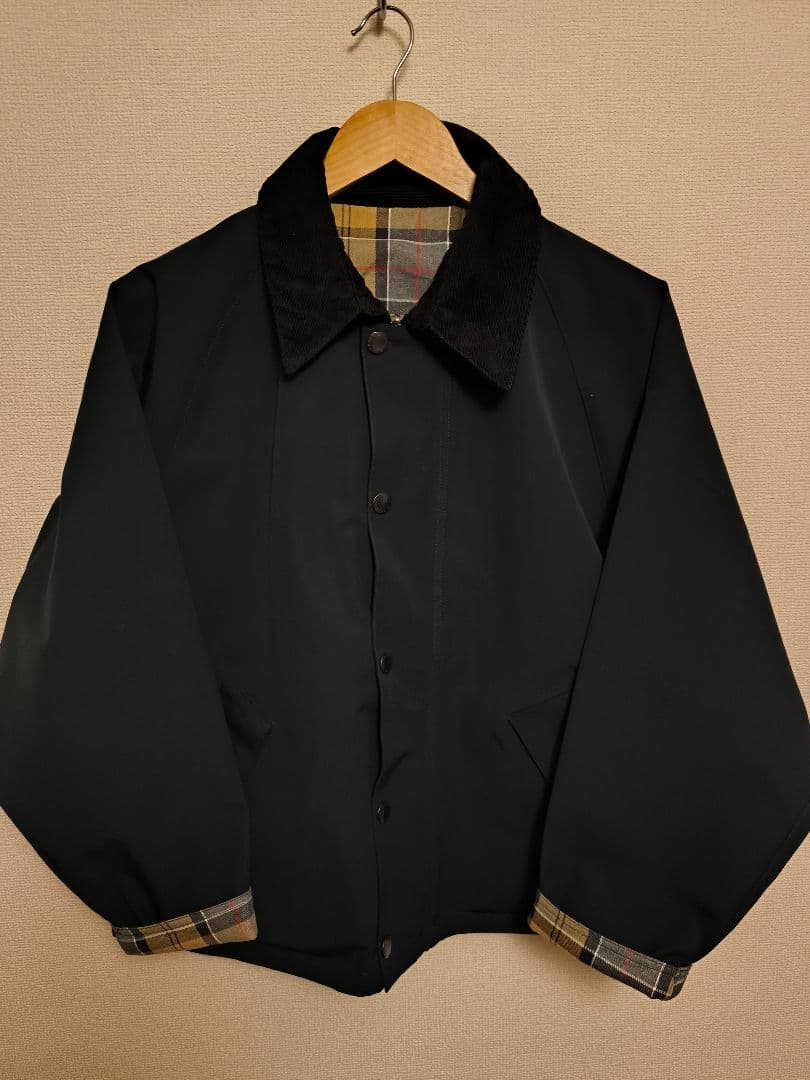 Barbour トランスポート　リバーシブルブルゾン ノンワックス　ネイビー40