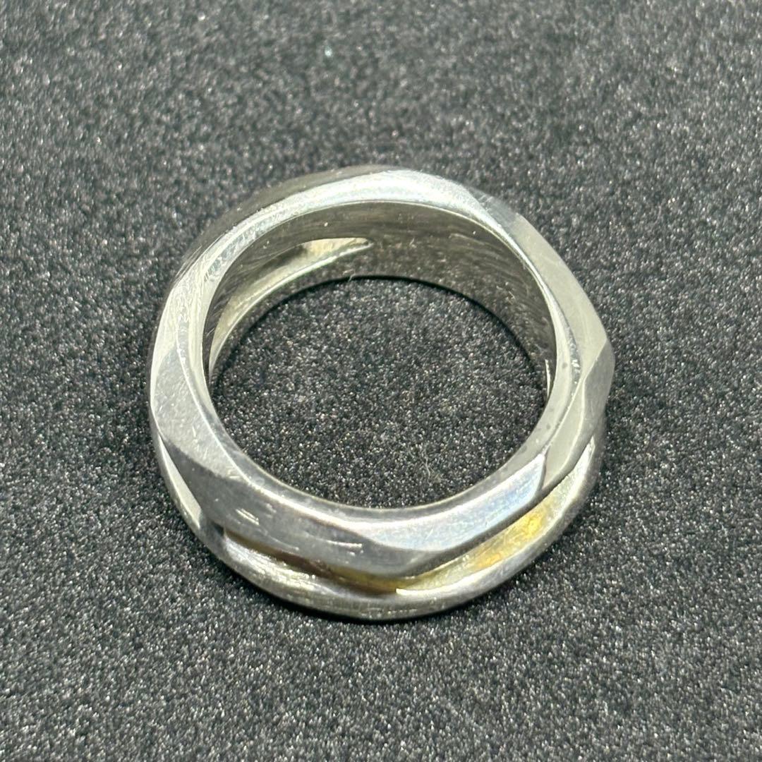 GARNI ツイスト ダブル シルバーリング 17号 幅広 メンズ ガルニ