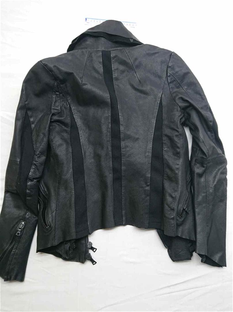 &ジョニーウルフ MFJ5403 レザーライダースジャケット ブラック系 メンズ