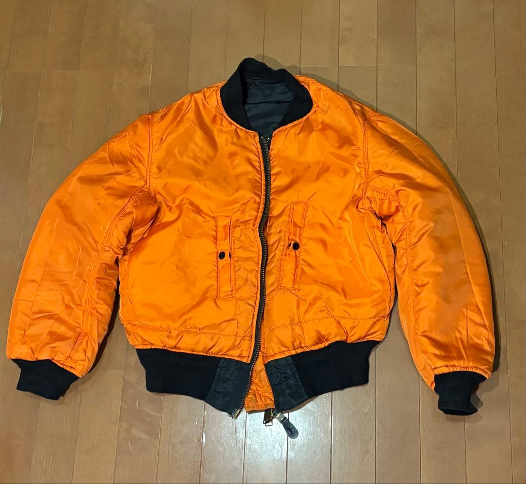 美品✨ 80s USA製 Alpha MA-1 黒 短丈