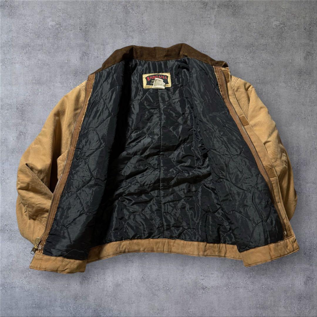 2304古着90年代USA製INDIANAダックジャケット短丈TALONジッパー