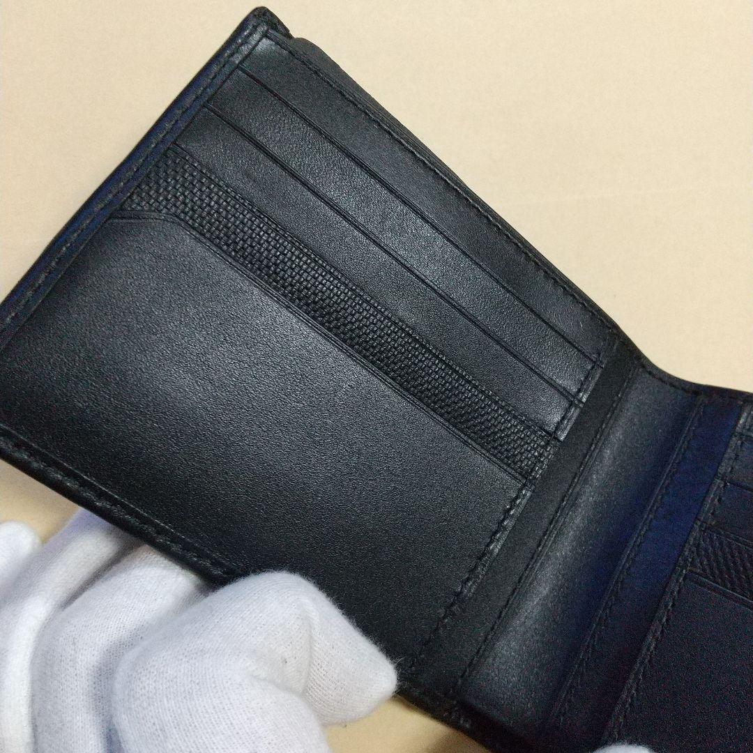 新品同様 TUMI トゥミ コンビ レザー 折り財布 ブラック
