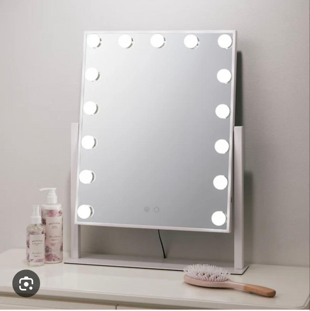 Francfranc ハリウッドミラー　スクエアL ホワイト