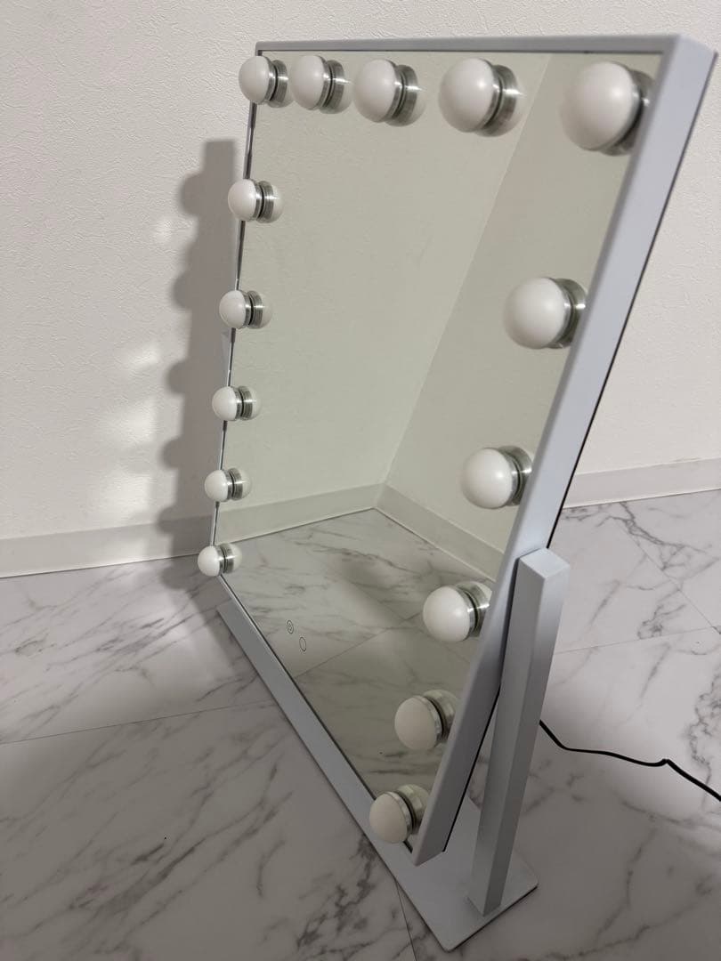 Francfranc ハリウッドミラー　スクエアL ホワイト