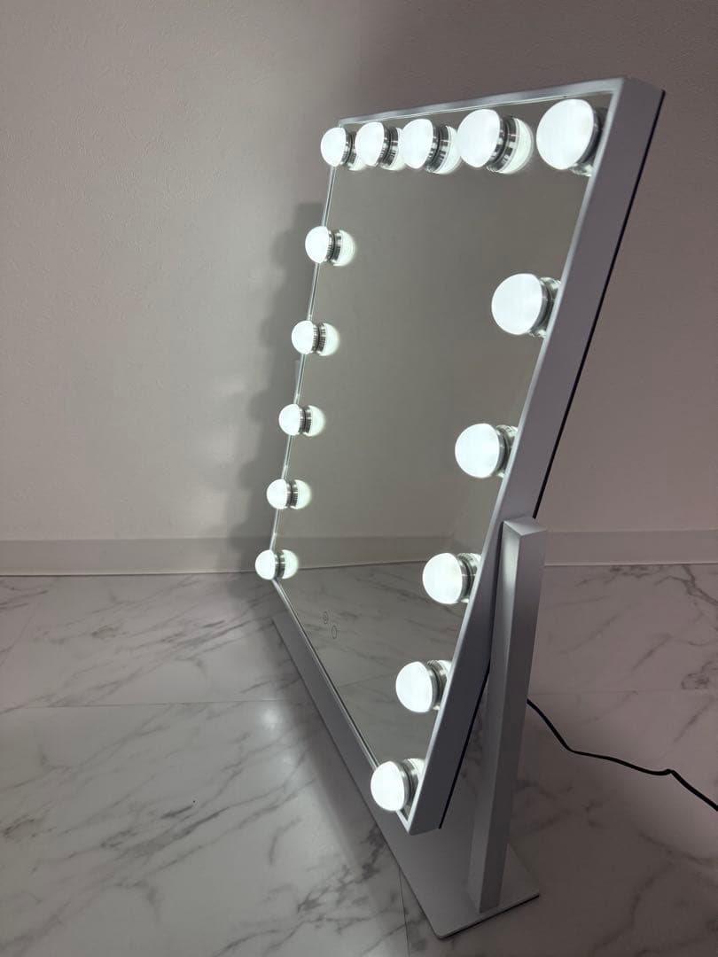 Francfranc ハリウッドミラー　スクエアL ホワイト