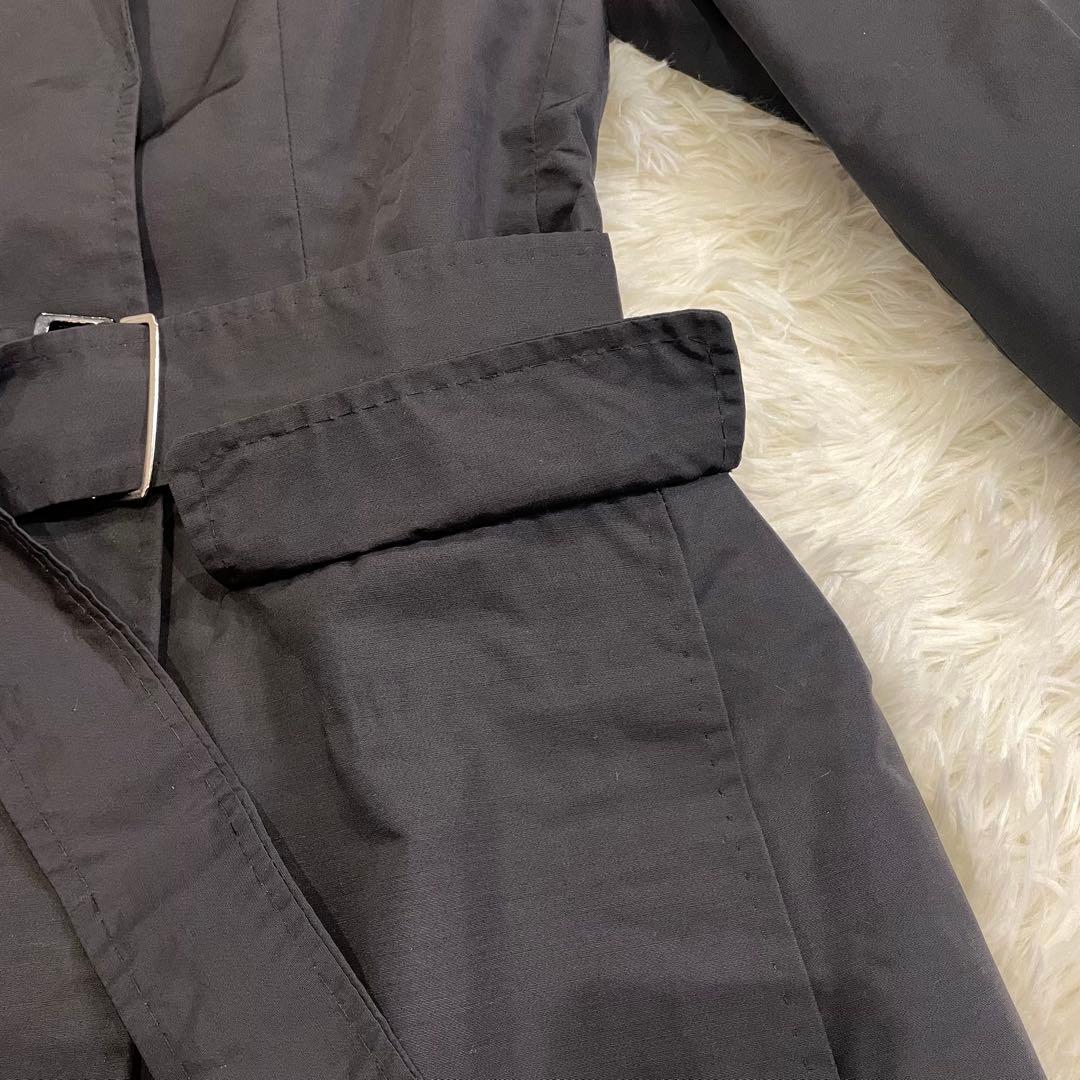 良品 マックスマーラ レインウェア トレンチコート ベルト付 ブラック