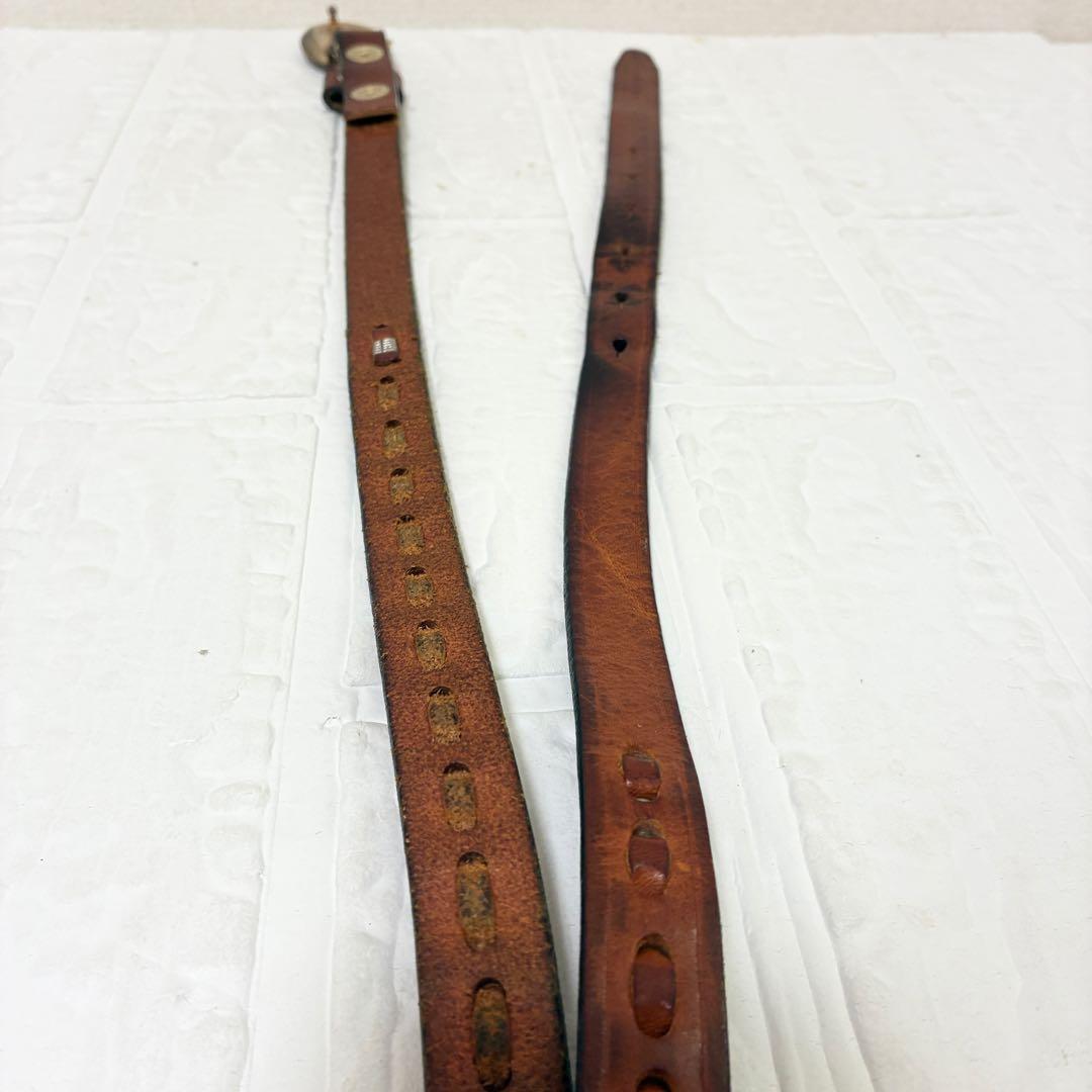 DSQUARED2 ロゴバックル　ブラウンレザーベルト