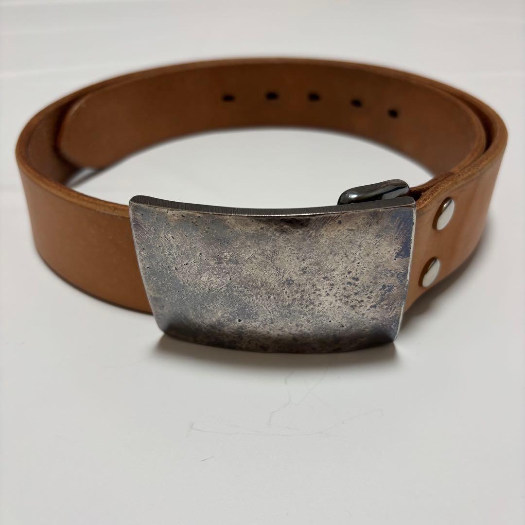 STUDIO D'ARTISAN 平打ちベルト　ナチュラル34インチ