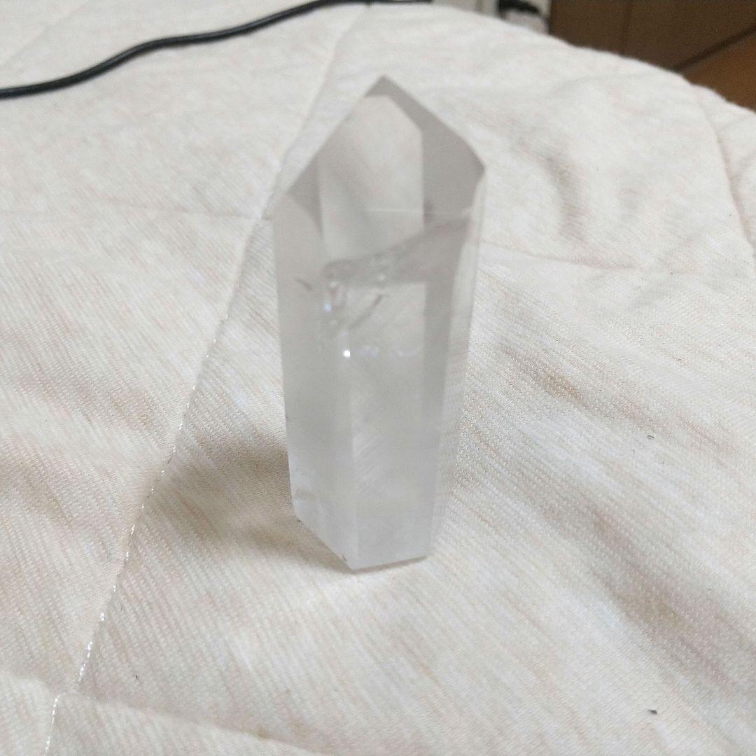 ★レインボー水晶 ポイント型 置物 a0443