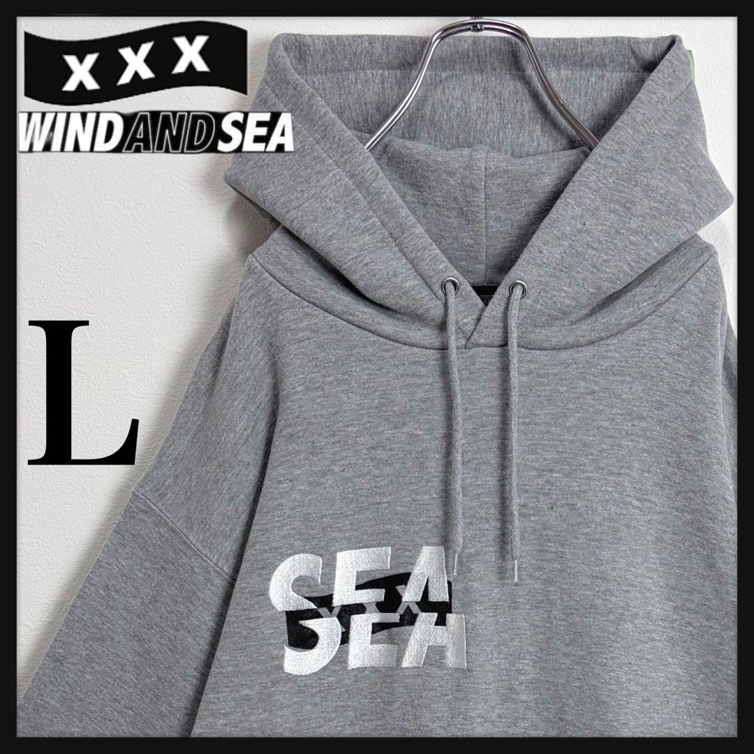 【限定コラボ】ウィンダンシー★ゴッドセレクション 両面刺繍ロゴパーカー 人気L