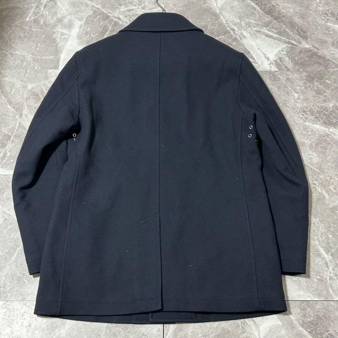 【マッキントッシュ】襟付き ステンカラーコート 釦刻印 裏地キルティング M位