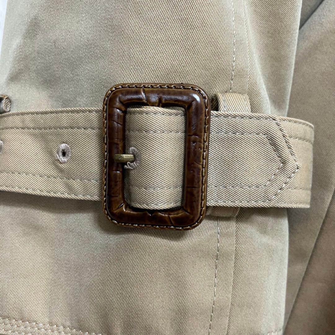 美品✨ロペ ラクーンファー チェックウールライナー 3way トレンチコート L