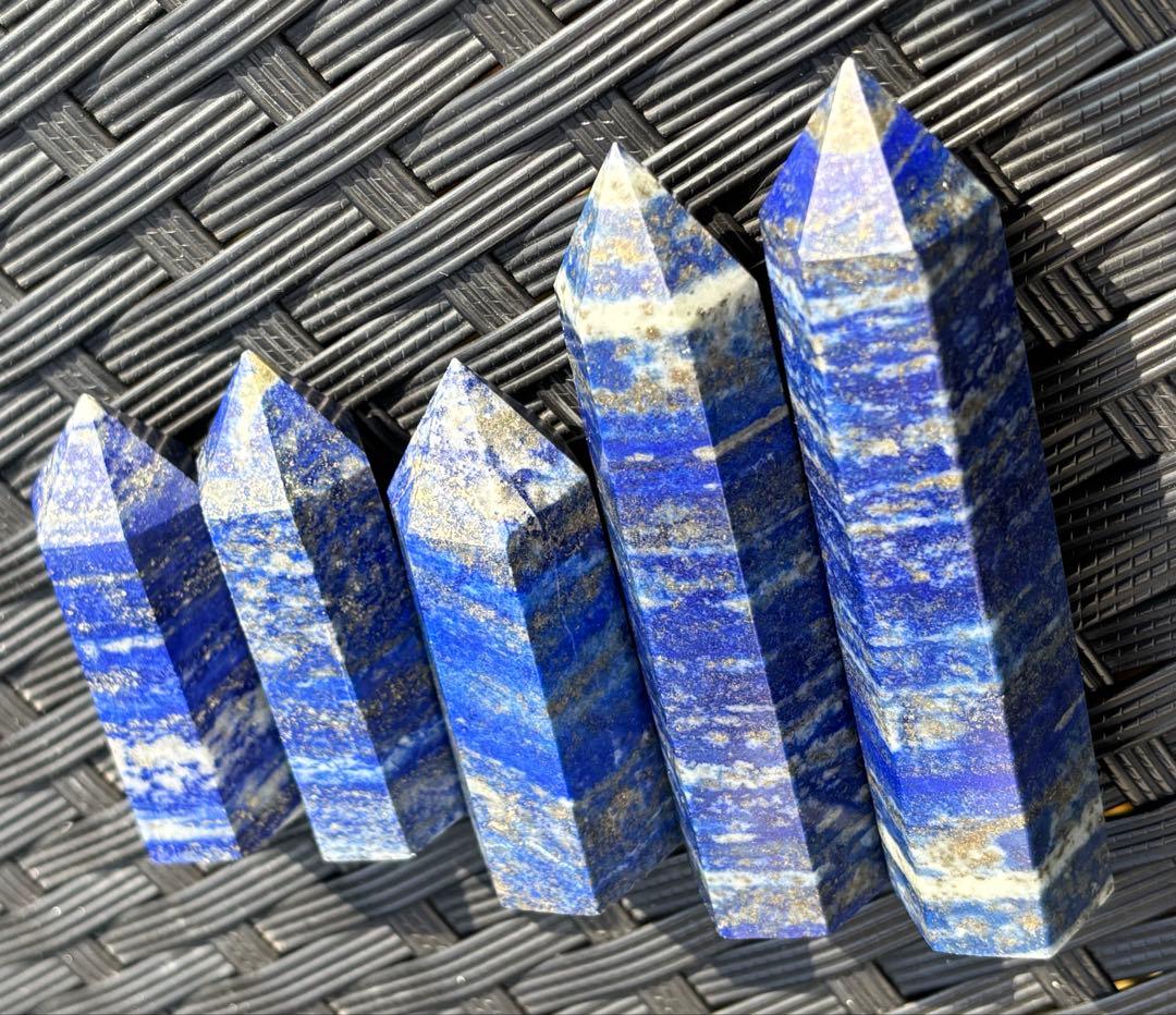 【天然石】タワー　５本セット　ラピスラズリ①